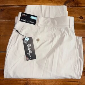 Walter Hagen Golf Pants Mens 50x30 Khaki Straight Fit Perfect 11 Big & Tall *SEE